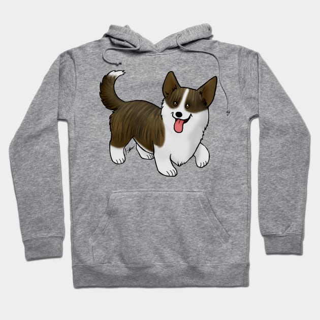 Dog - Cardigan Welsh Corgi - Brindle Hoodie by Jen's Dogs Custom Gifts and Designs